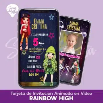 VIDEO INVITACIÓN DE RAINBOW HIGH