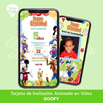 Invitación Digital Video de Goofy