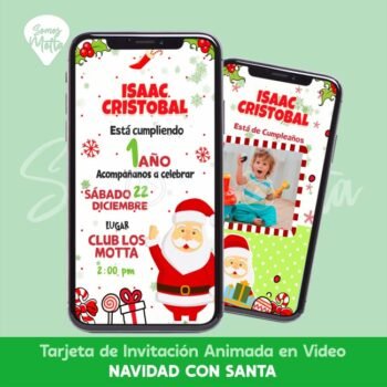 Video Invitación de Navidad con Santa y Elfos