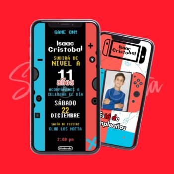 Video Invitación Animada Nintendo Switch