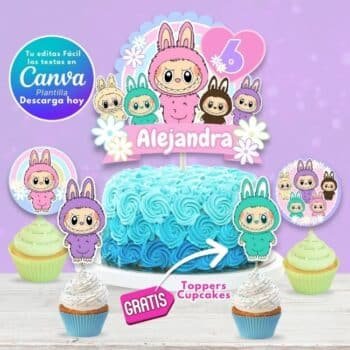 Cake Topper de Labubu para Editar