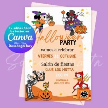Invitación de Halloween Editable Gratis