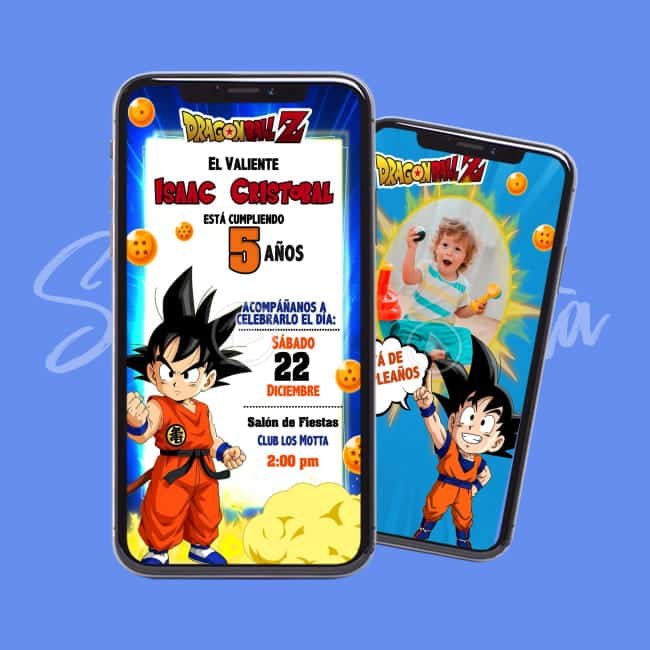 Invitación Video Goku Niño Personalizada - ¡Lista para Enviar!