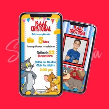 Video Invitación Tom y Jerry Personalizada - ¡Lista para Enviar!