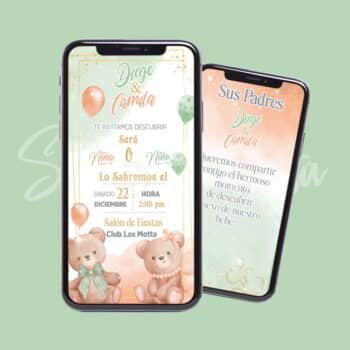 Video Invitación Gender Reveal Osos