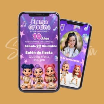 Video Invitación Personalizada Guerreras Kpop para WhatsApp