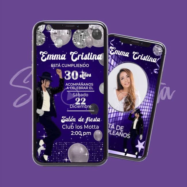 Video Invitación Michael Jackson Billie Jean | Personalizada