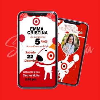 Video Invitación de Bullseye Target Cumpleaños Infantil