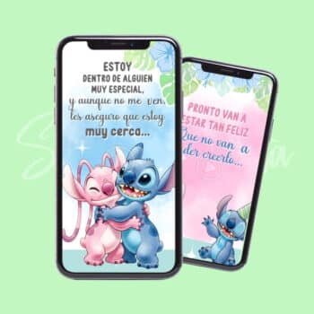 Video Anuncio de Embarazo Stitch y Ángela Personalizado