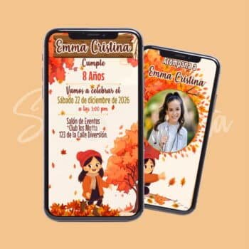 Video Invitación de Otoño para Cumpleaños | Lista para WhatsApp